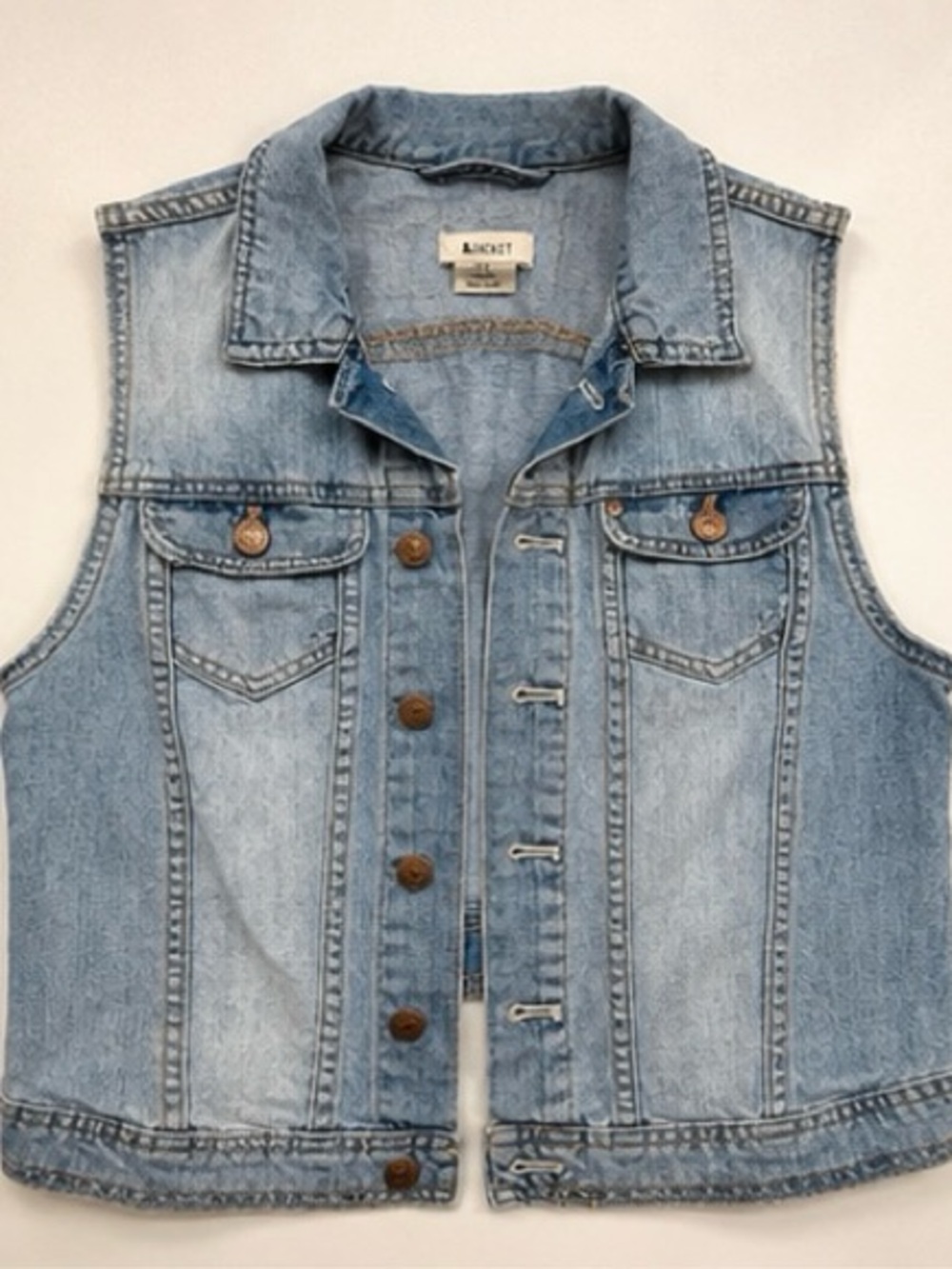 H&M Light Wash Blue Denim Vest Size Small - Picture 5 of 5